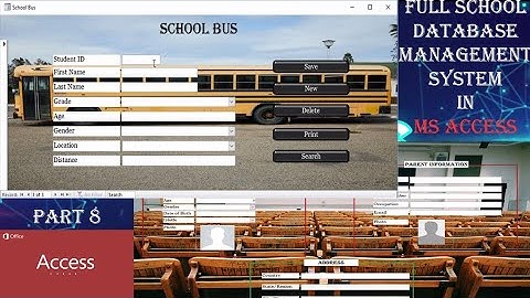 School Bus Registration Form Using MS ACCESS Part 8