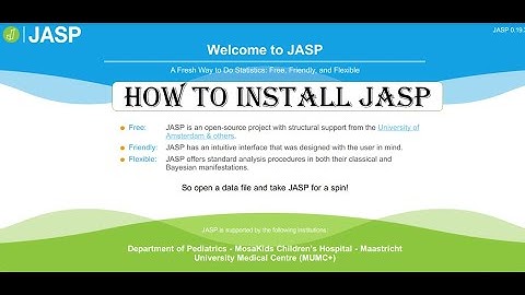 How to download, install, or update JASP Statistics Software.