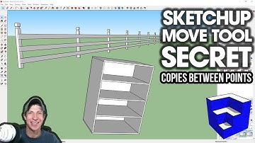 SketchUp MOVE TOOL SECRET - Creating Copies Between Points