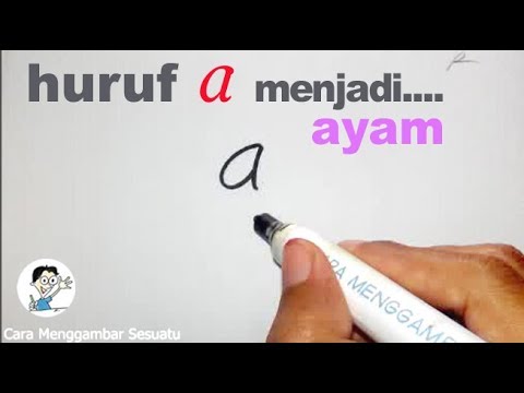  cara  menggambar  ayam dari  huruf  a YouTube