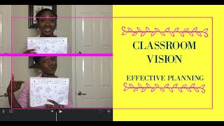 PLANNING 101: Classroom Vision