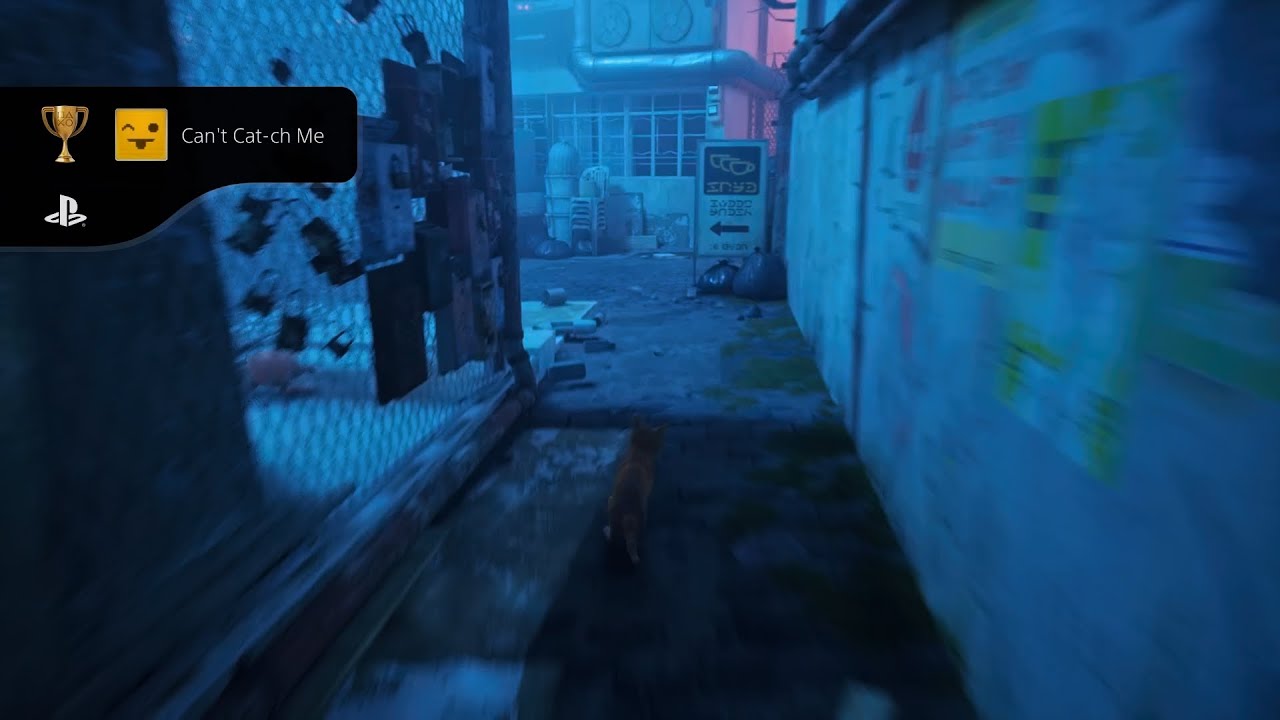 Stray PS4 Trophy Guide – Can’t Cat-ch Me 🥇🐾🏃‍♂️ | Complete First Zurk Pursuit Without Being Caught