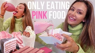 I Only Ate PINK FOOD for 24 hours challenge!!!!