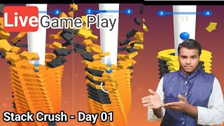 LIVE ||Stack Crush ||Game Play  Daey 01 || 0 Level se 70 Level Complete ✅ screenshot 4