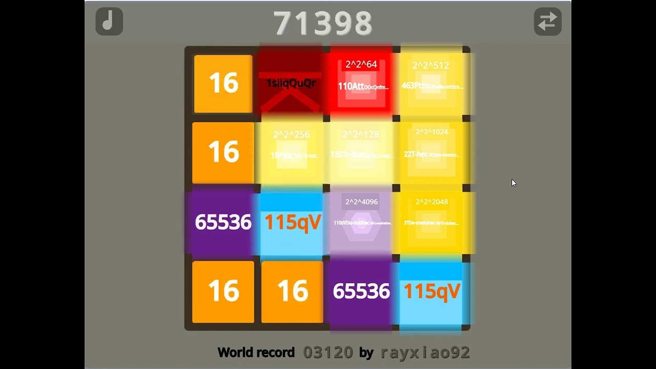 4588さま2048 23sSx-ttothec(2^2^8192)(2^2^2^13) in 2048 game? (part 2-7