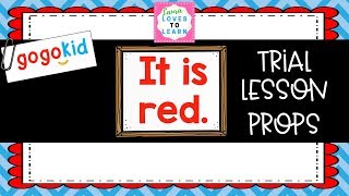 gogokid 'It is Red' Trial Lesson Props
