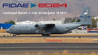 Usaf Lockheed Martin C-130J-30 #hercules 18-5911 landing in Santiago for #fidae 2024 SCL - SCEL