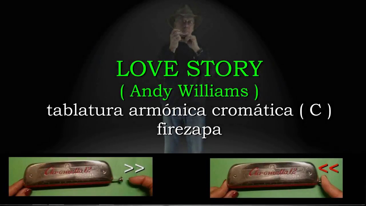 nº 690  Love Story ( Andy Williams ) tabl.arm.cromt.( C ) mundharmonika