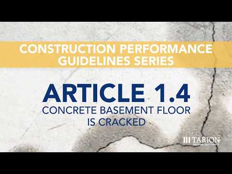 Article 1.4: Concrete Basement Floor is Cracked