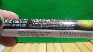 Hands in the Earth cannabis pre roll unboxing