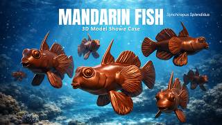 Mandarin Fish – 3D Model Render | Stylized Marine Creature
