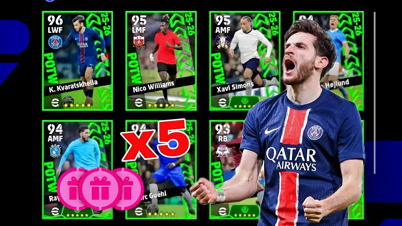 NEW FEATURED 😱😍 X5 PLAYER REWARD & POTW PACK OPENING || EFOOTBALL 2026 MOBILE