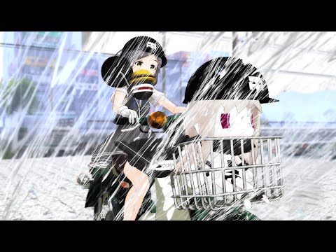 【乗り物MMD / MMD艦これ】オカンな黒潮ちゃんが「ヒアソビ」を口ずさみながらカブで空色町をツーリングするよ【よい子のみんなはマネしちゃだめだぞシリーズ？】