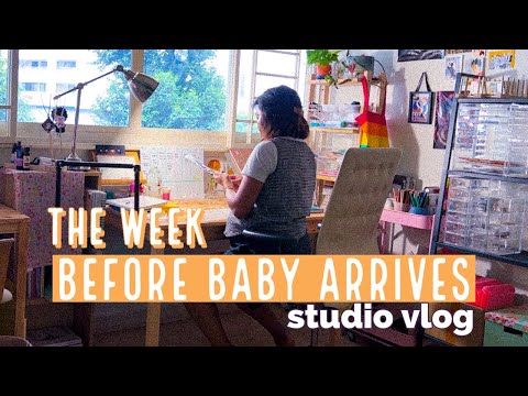 studio vlog ✦ the week before baby arrives!