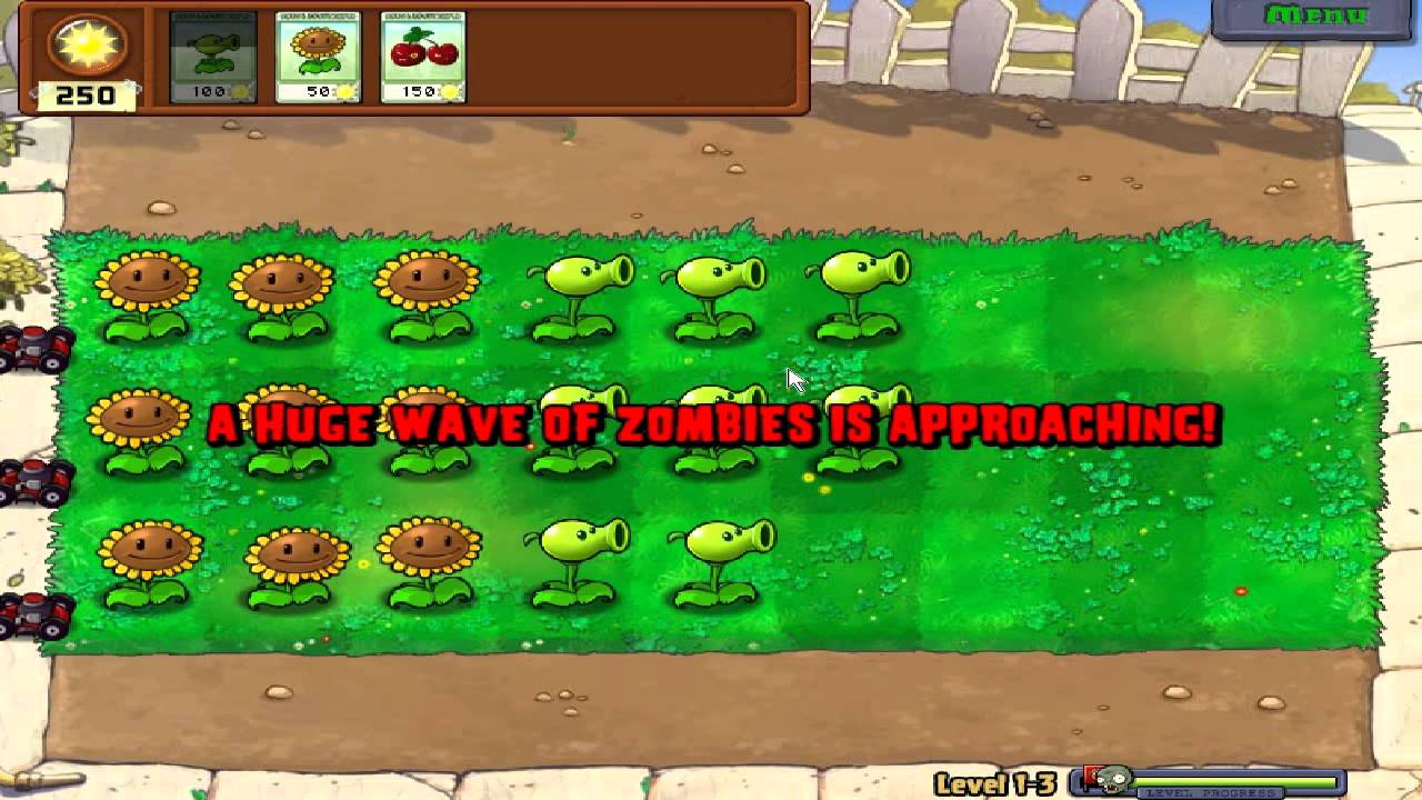 Let's Play Plants Vs Zombies Part 1 - YouTube