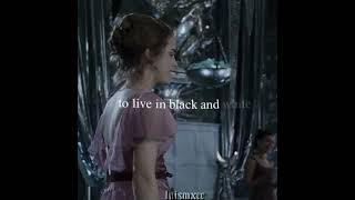 i try to live in black and white but im so blue - hermione granger