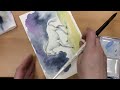 Horse watercolor ink time lapse