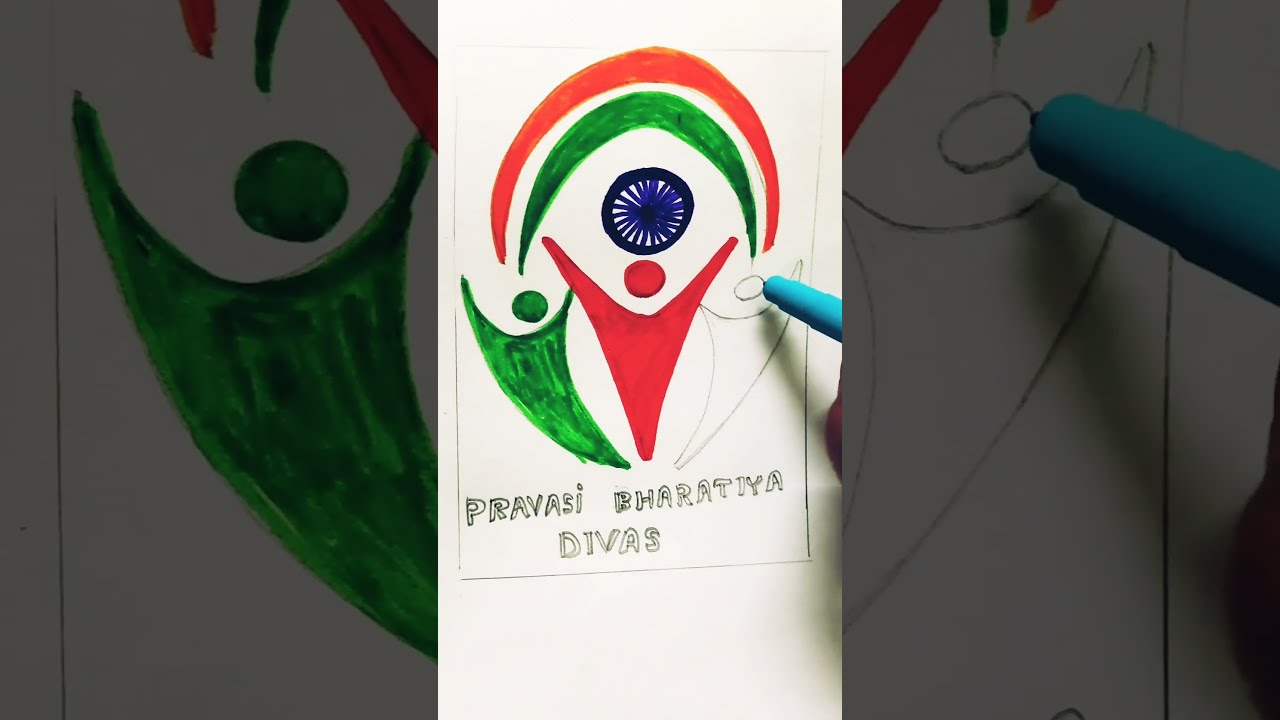 NRI Day Drawing | NRI Day Poster | Pravasi Bharatiya Divas | 9 January NRI Day Celebration | 