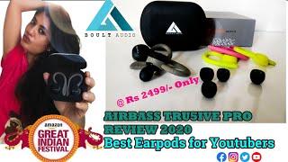 Best & cheapest Earpods for youtubers 2020| Boult Audio Airbass Tru5ive Pro Review 2020|Amazon Offer