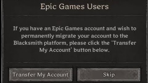 Transfer Dark and Darker Epic Games to Blacksmith Launcher