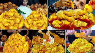 "Premium Quality Mutton Fat Curry, Egg Curry, Chicken Curry with Basmati Rice | mukbang Eating Show"