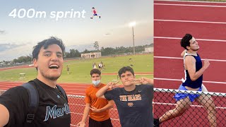 how fast can an average person run a 400m race? | high school track, 400m sprint, minimal training