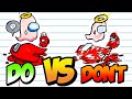 Cool DOs & DONT's Awesome AMONG US Drawings in 1 Minute Challenge #Compilation