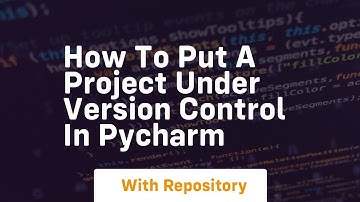 How to put a project under version control in pycharm
