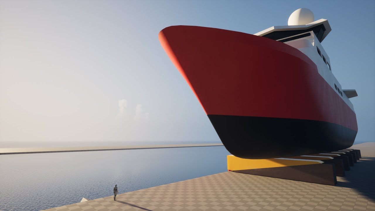 UE5 : Ocean Waves : Buoyancy : Ship Launching