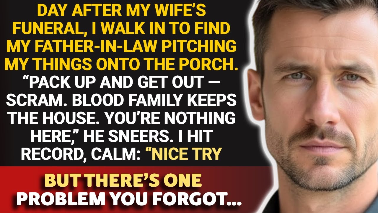 После похорон моей жены её отец выгнал меня: «Кровная семья получает дом»; он забыл об одной мелочи