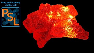 Glowing ember cast resin prop with flame effects LED light kit