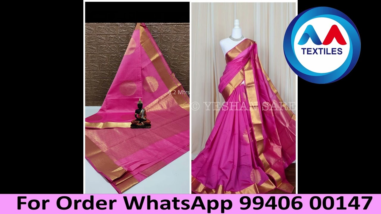 Handloom Merserized  Rich Silk Cotton 🦚 Attractive Chakra design Grand Butta work over body..