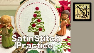 【Embroidery】おうちで簡単 サテンステッチの刺し方　How to do a satin Stitch