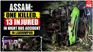 Assam Accident: One killed, 13 injured after night bus overturns in Lakhimpur