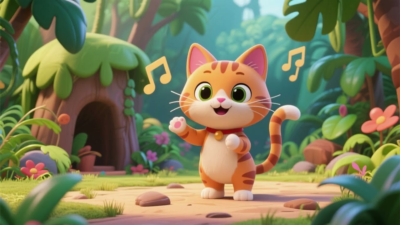 Kitty Cat Jungle Safari Song | Animal Adventure Kids Song 🐱🌴🎵