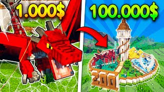 COMPRÉ y REFORMÉ un ZOOLÓGICO con DRAGONES en MINECRAFT 🐲🔥