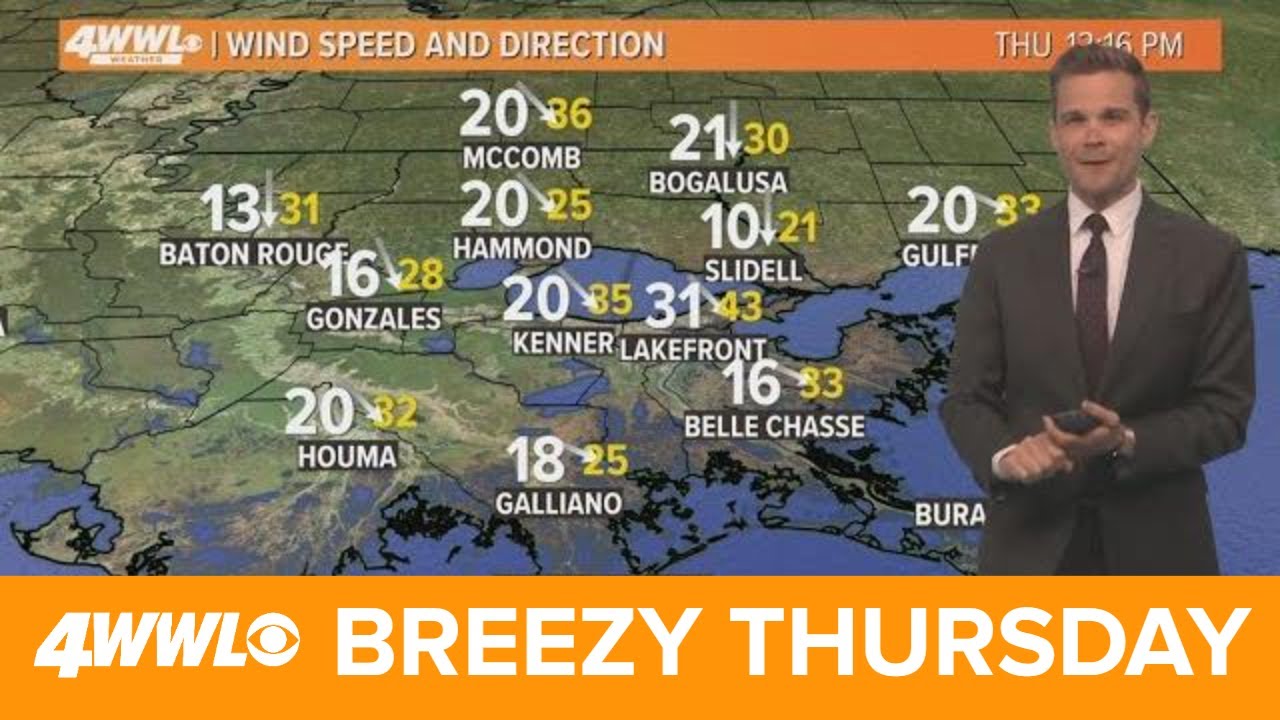 New Orleans weather: Breezy Thursday afternoon, after storms Wednesday ...