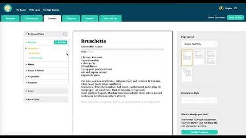 How to delete a page from your custom cookbook