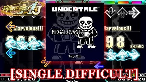 【DDR A3】 MEGALOVANIA [SINGLE DIFFICULT] 譜面確認＋クラップ