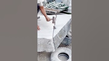 cool technique of cutting large stones using simple tools #shorts