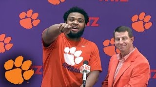 Clemson Football: Dabo Swinney Presser Crashed By Christian Wilkins