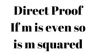 Celebrity Direct Proof Example: If m is even then m squared is even Net Worth