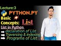 Part-1| List & Accessing🎯🧑💻 From List with Programs | Python for Beginners🎓🚀 | Sucess guarantee |💯✅