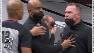 Mike Malone HEATED MOMENT With Referee   Nuggets vs Bulls   March 1, 2020 21