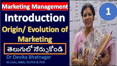 1 Marketing Management Subject - Introduction in Telugu