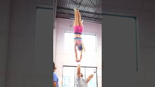 The Song Have Nothing To Do With This Stunt 😅 #Sportshorts #Acro #Cheerleading #Workout #Fitness