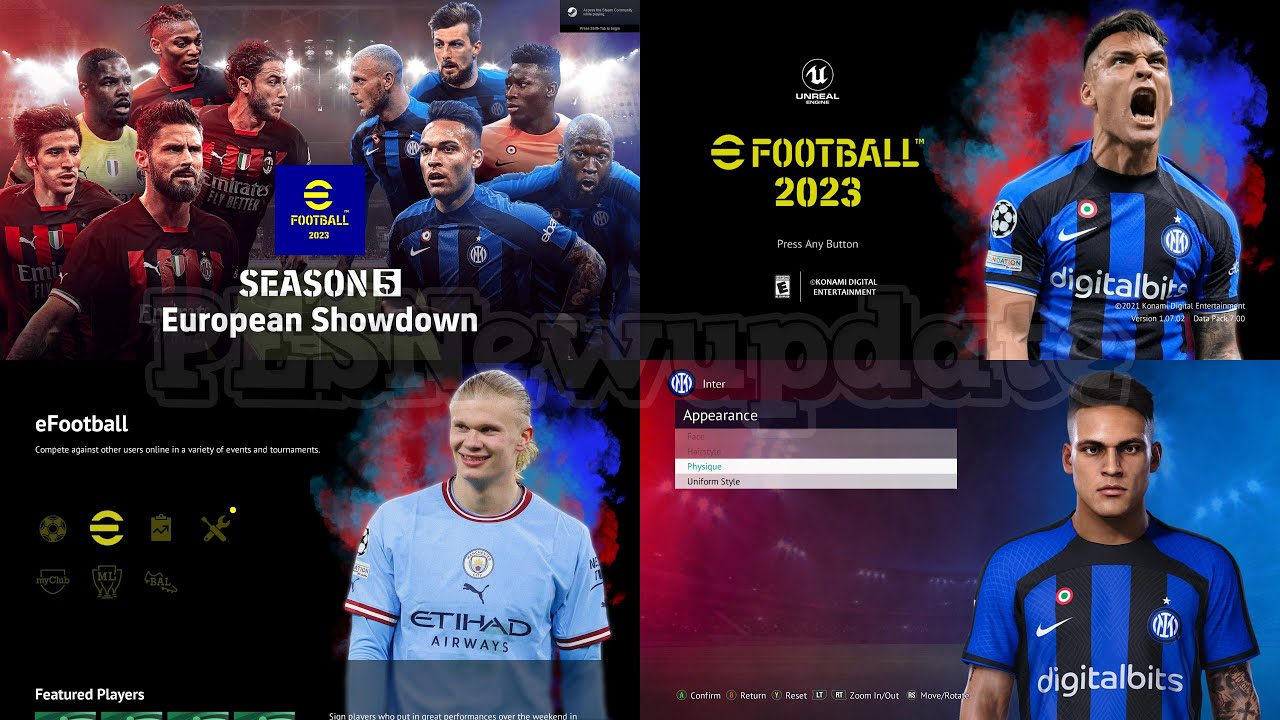PES 2021 Menu eFootball 2023 SEASON 5 by PESNewupdate ~ PESNewupdate Free Download Latest Pro Evolution Soccer Patch and Updates