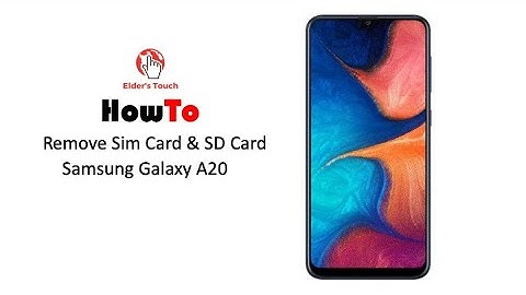 #HowTo - Remove SIM/SD Card from Samsung Galaxy A20