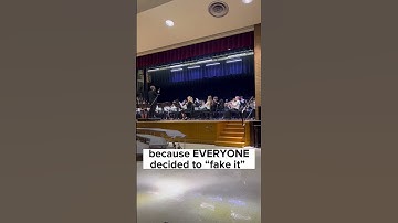 Thumbnail of The entire middle school band was fake “playing”!! #peteytvprof