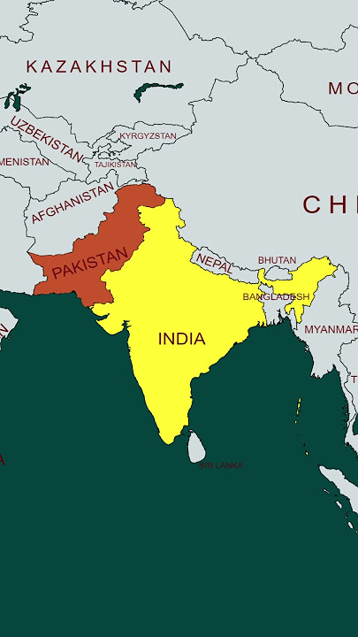 india and pakistan map#shorts #map #worldmaps #country #history